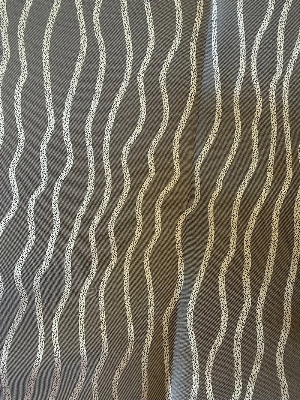 Gray Wave-Stripe Shower Curtain - Elegant Neutral Bath Accent